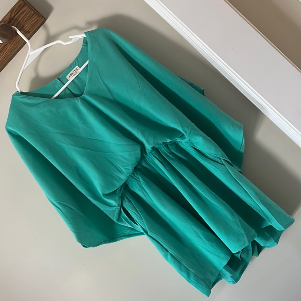 Mainstrip green romper from Nanamacs boutique